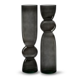 Eco vase 2ass. 'erika' smoke h52 d12.5 cm