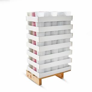 Display 105 pcs 'nigel' white pink beige h12.5 d12.5 cm