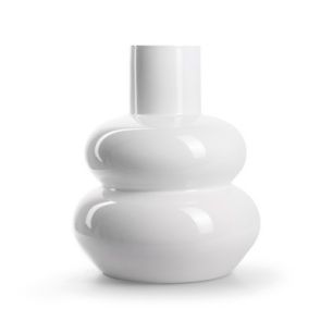 Eco Vase 'Frost' weiß glänzend h24 d19 cm