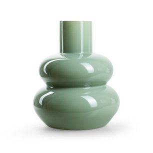 Eco Vase 'Frost' minz grün glänzend h29 d24 cm