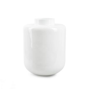 Eco vase 'melanie' white shiny h25 d19 cm