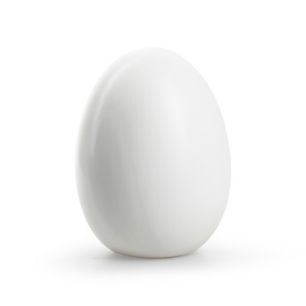 Decoration egg white h15 d11,5 cm