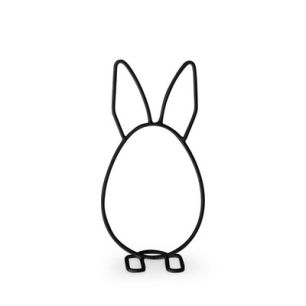 Osterhase 'Peter' schwarz h15 d8 cm