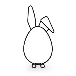 Osterhase 'Benjamin' schwarz h20xL10xb7 cm