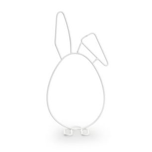 Osterhase 'Benjamin' weiß h20 d10 cm