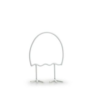 Osterei mit Füßen 'Happy' weiß h10xL5xb3,2 cm