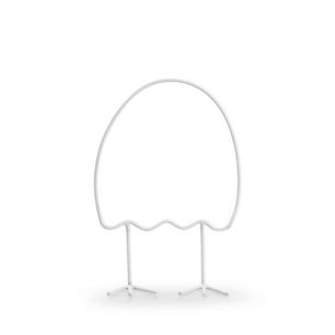 Osterei mit Füßen 'Happy' weiß h15xL8xb4,5 cm