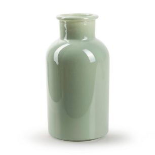 Bottle 'braxton' mint green shiny h20 d10 cm