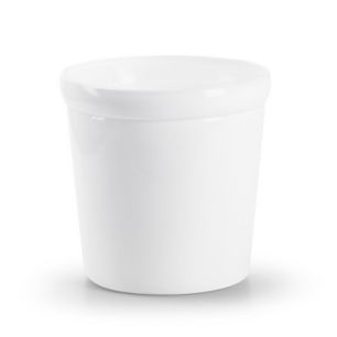 Glaspot 'pottz' wit glans h12,5 d12,5 cm