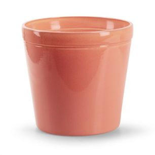 Glaspot 'pottz' roze glans h13,5 d14,5 cm