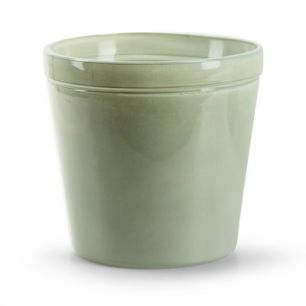 Glaspot 'pottz' mint groen glans h13,5 d14,5 cm