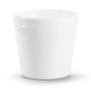 Glaspot 'pottz' wit glans h13,5 d14,5 cm