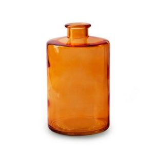 Bottle 'inky' orange h15 d9 cm
