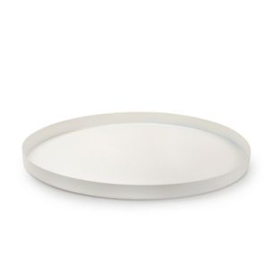 Metal tray white h2 d31 cm