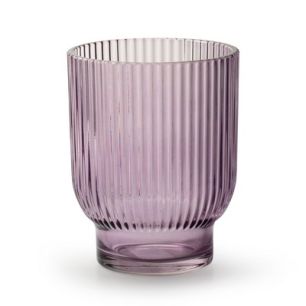 Tealightholder 'dex' lilac h12.5 d10 cm