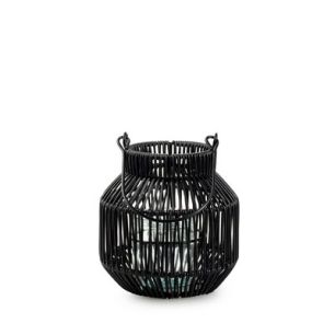 Lantern 'maren' black h18.5 d15.5 cm