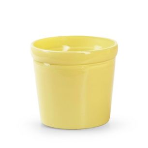 Glaspot 'pottz' yellow shiny h10,5 d11,5 cm