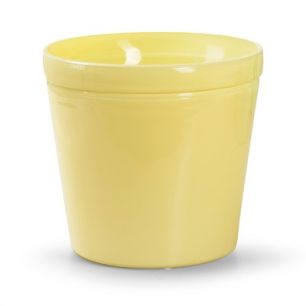 Glaspot 'pottz' yellow shiny h13,5 d14,5 cm