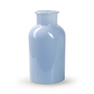 Bottle 'braxton' blue shiny h20 d10 cm