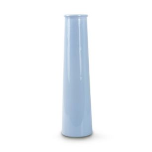 Bottle vase 'roseanne' blue shiny h35 d9 cm