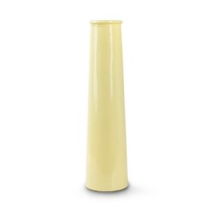 Bottle vase 'roseanne' yellow shiny h35 d9 cm