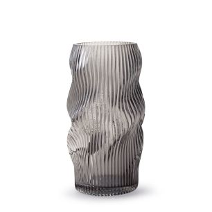 Vaas 'wessel' blauw h24,5 d14,5 cm