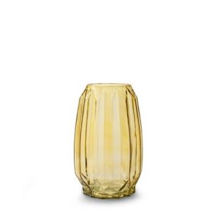 Vase 'chase' yellow h20 d12 cm