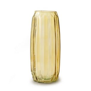 Vase 'chase' yellow h27 d12 cm