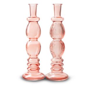 Vase 2ass. 'annelot' pink h28 d9 cm