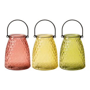 Vase with handle 'anderson' mix pink yellow 