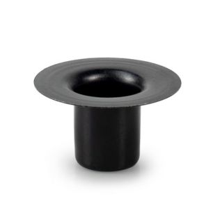 Metal candleholder 'parcy' black h2,5 d5 cm
