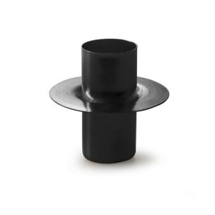 Metal candleholder 'parcy' black h5 d5 cm