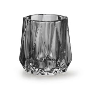 Tealightholder 'thelma' smoke h9 d9 cm