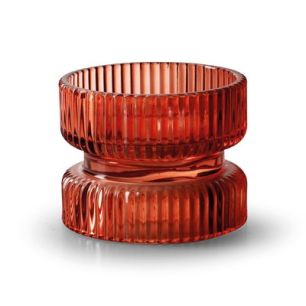 Candleholder 'dolly' red h7 d9 cm
