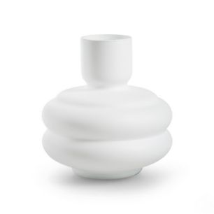 Eco Vase 'Parts' matt weiß h19 d18 cm