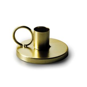 Metal candleholder 'layla' gold h2,5 d8,5 cm