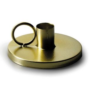 Metal candleholder 'Layla' gold h2,5 d10,5 cm