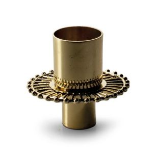 Metal candleholder 'porcy' gold h4,5 d4,8 cm
