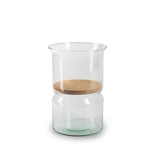 Vase mit Korken 'Duet' h25 d15 cm