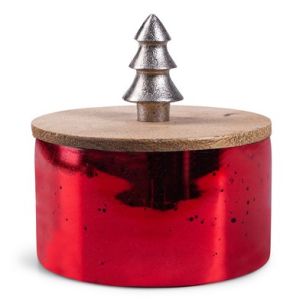 Scented candle 'december' scent spice red h11,5 d11,5 cm