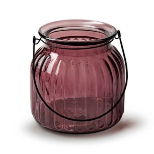 Lantaarn 'britt' oudroze h14,5 d15 cm