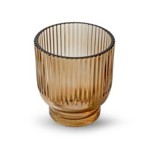 Tealightholder 'dex' beige h10 d9 cm