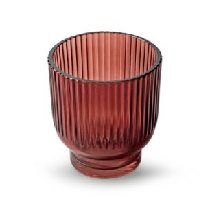 Tealightholder 'dex' darkred h10 d9 cm