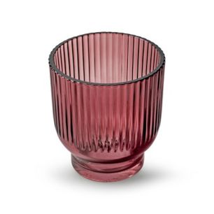 Tealightholder 'dex' old pink h10 d9 cm