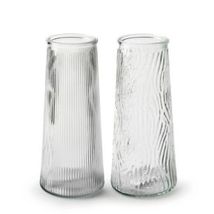 Vase 2-ass. 'pisa' h22.5 d10 cm