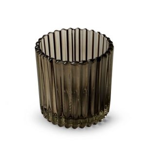 Tealichtholder 'crosby' brown h9 d9 cm