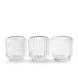 Tealightholder 3-ass. 'clement' h8.5 d8.5 cm