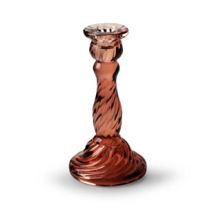 Kandelaar 'caspar' donkerrood h16 d9 cm