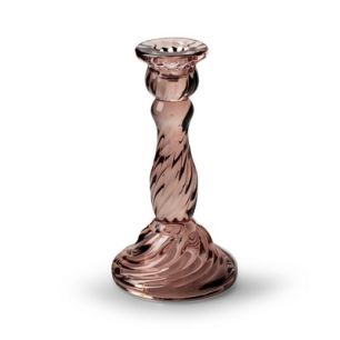 Kandelaar 'caspar' oudroze h16 d9 cm