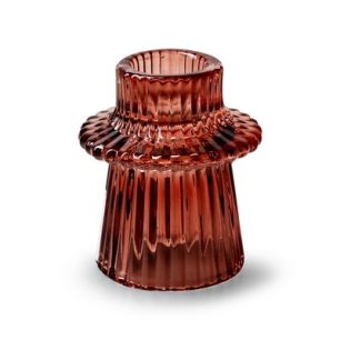 Kandelaar 'athos' donkerrood h7 d6 cm